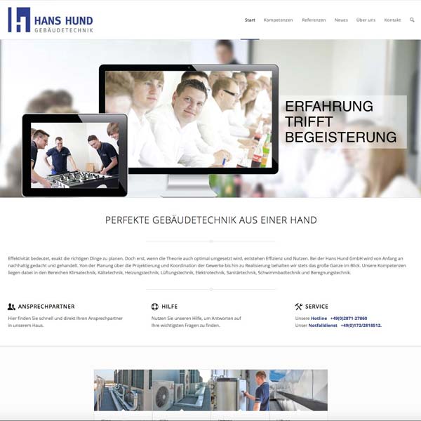 Hans Hund GmbH Webseite
